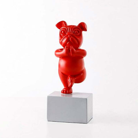 Bulldoggenstatue<br> Yoga 23 cm
