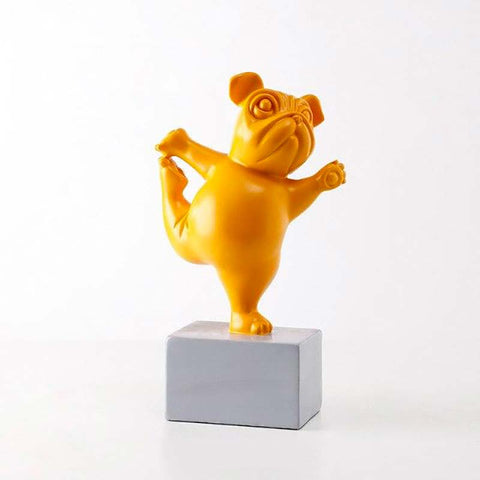 Bulldoggenstatue<br> Yoga 23 cm