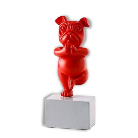 Bulldoggenstatue<br> Yoga 23 cm