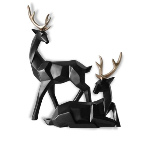 Hirschstatue<br> Origami-Reh (zwei Elemente)