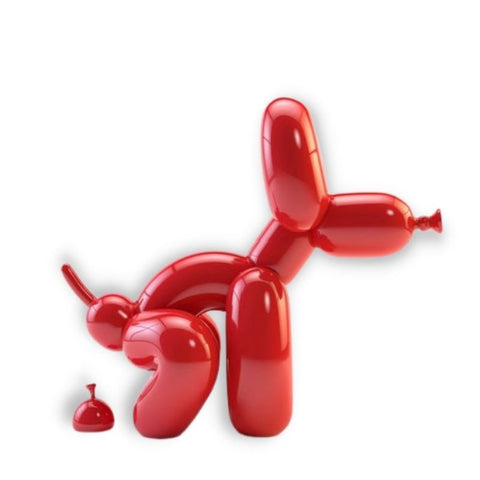Ballon-Hundestatue<br> „Poop“-Harz
