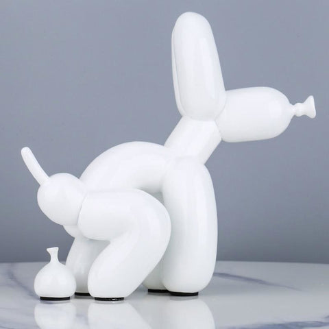 Ballon-Hundestatue<br> „Poop“-Harz