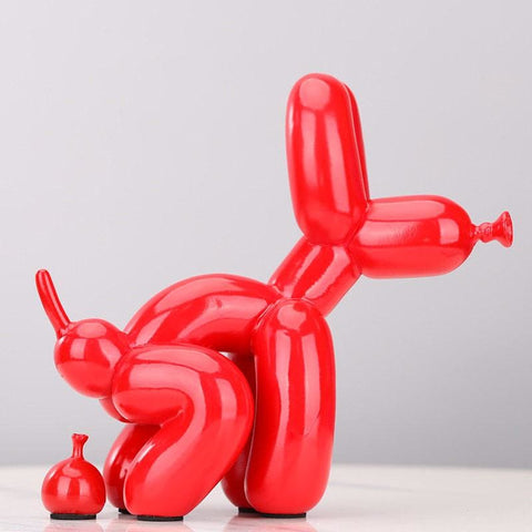 Ballon-Hundestatue<br> „Poop“-Harz