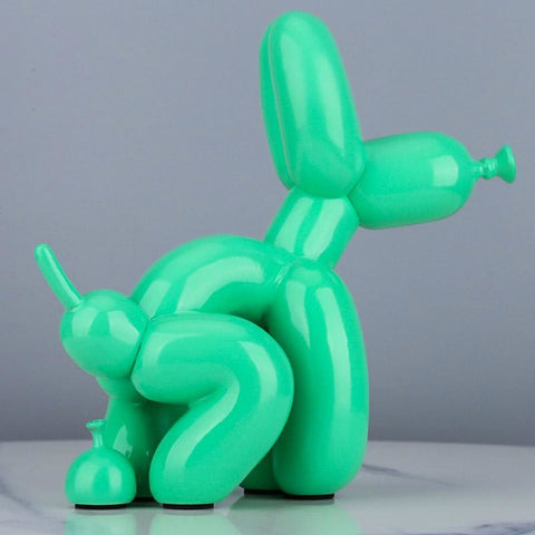 Ballon-Hundestatue<br> „Poop“-Harz