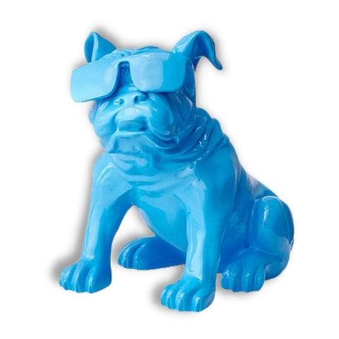 Hundestatue<br> Bulldoggenbrille 34 cm