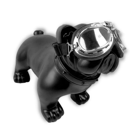 Hundestatue<br> Bulldog-Motorrad 33 cm