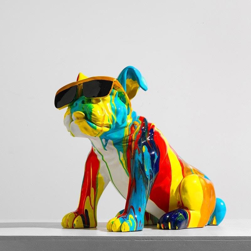 Mehrfarbige Hundestatue | Omega-Statue– Omega Statue