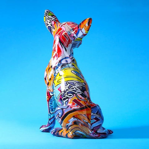 statue chihuahua multicolore