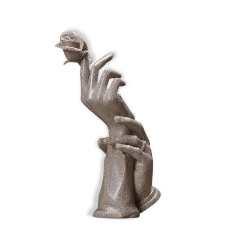 Paarstatue<br> Hände &amp; Rose