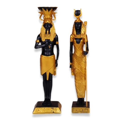 Ägyptische Gottstatue<br> Duo