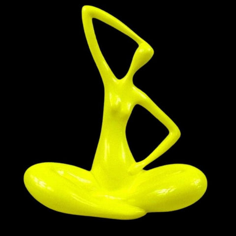 Runde Frauenstatue<br> Design Yoga 27 cm