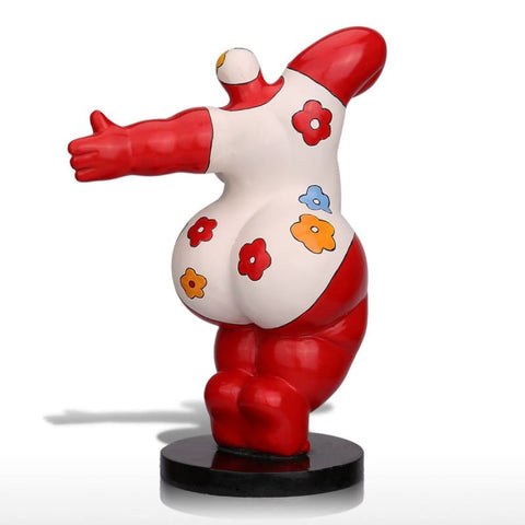 Runde Frauenstatue<br> Oma 28 cm