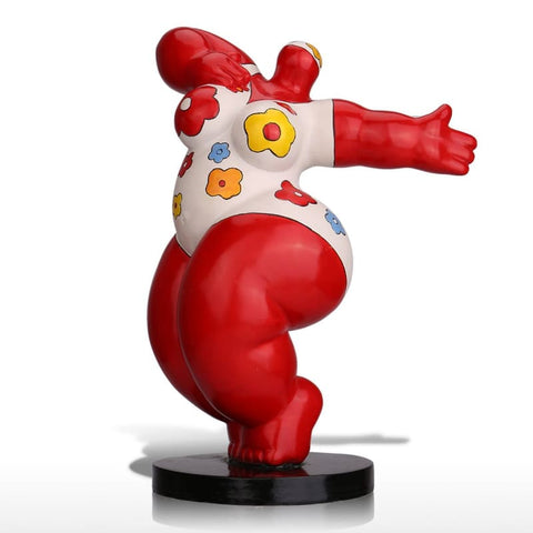 Runde Frauenstatue<br> Oma 28 cm