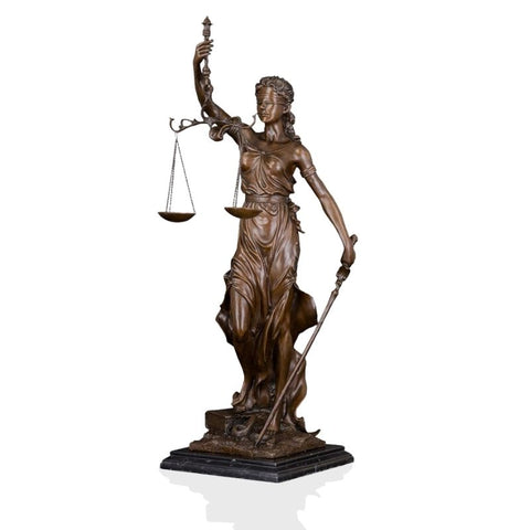 Statue der Gerechtigkeit - Themis - in Bronze 40 cm