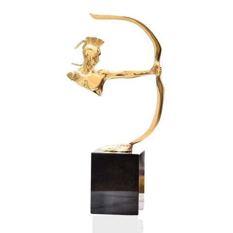 Mannstatue<br> Deluxe Goldener Bogenschütze
