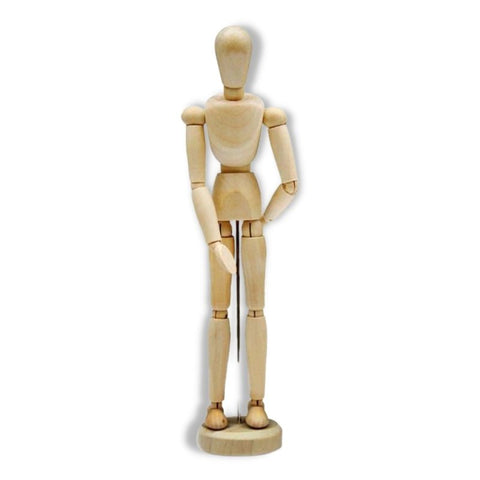 Mannstatue<br> Gelenkige Schaufensterpuppe aus Holz