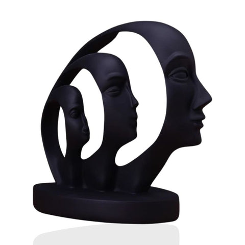 Mannstatue<br> Trio abstrakter Gesichter
