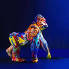 statue multicolore gorille