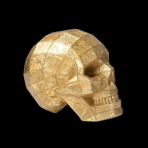Totenkopfstatue<br> Origami-Design-Dekoration 12 cm